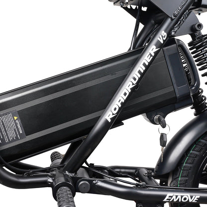 Side frame and seat of EMOVE RoadRunner V3 electric scooter