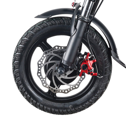 Front wheel and suspension of EMOVE RoadRunner V3